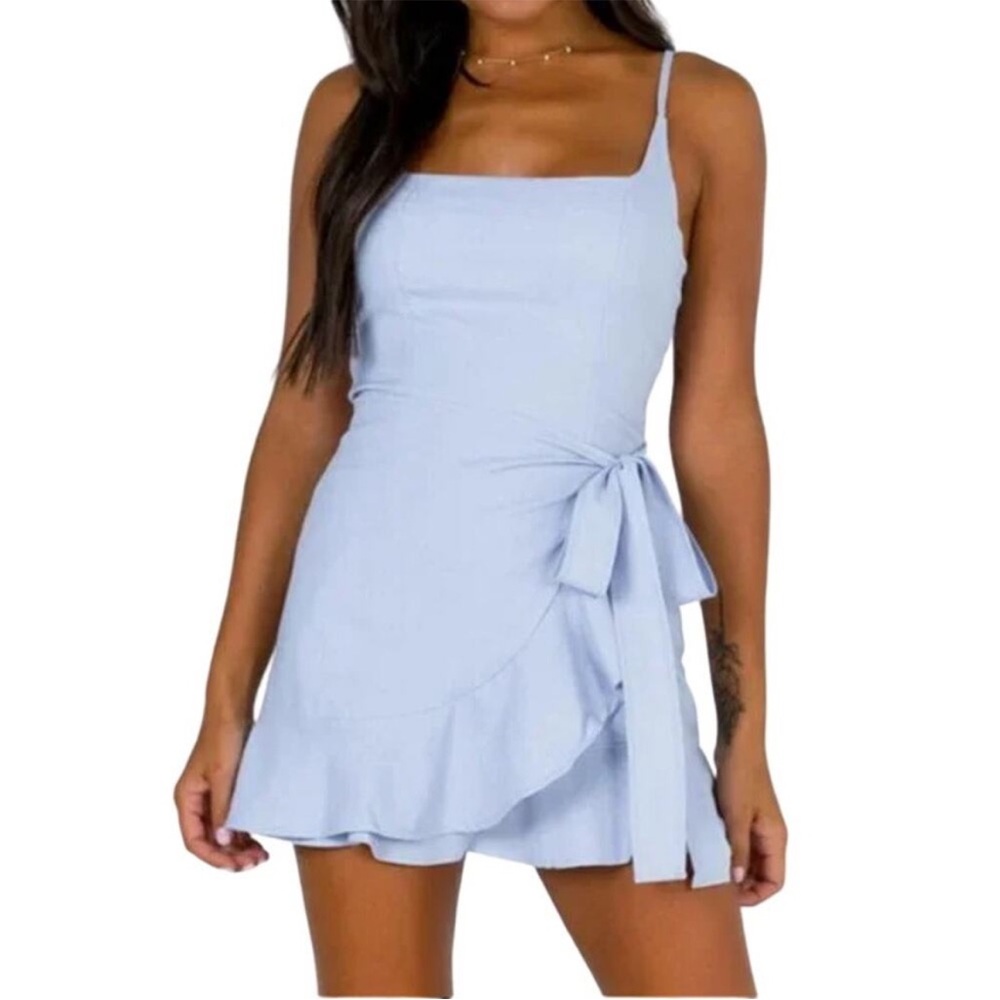 Princess Polly Cottage Hill Mini Dress in Baby Blue
Size 4